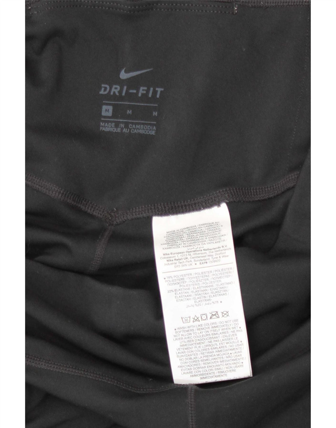 Leggings Nike Dri Fit Capri UK 12 Médio Preto Poliéster