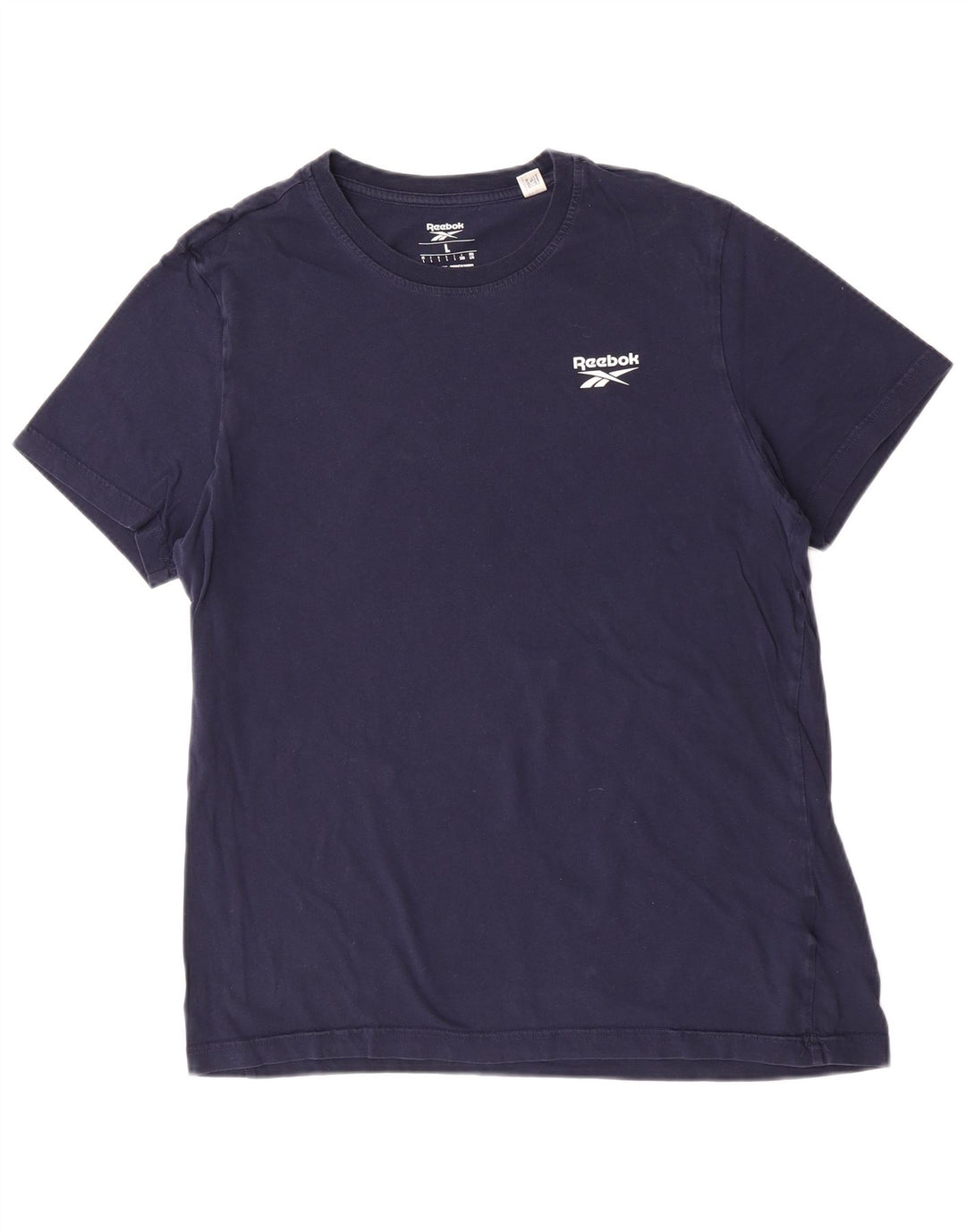 Reebok Herre T-Shirt Top Stor Marineblå Bomuld