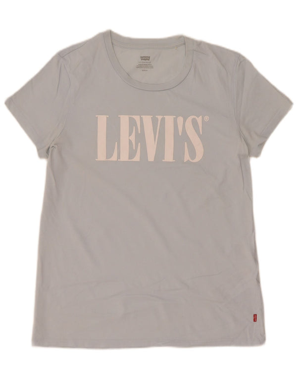 Levi's Camiseta gráfica para hombre Top UK 10 Small Blue Cotton