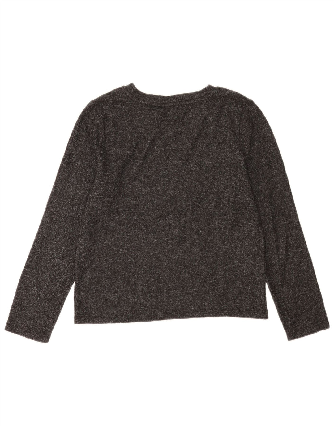 Marks & Spencer Womens Top Long Sleeve UK 12 Medium Grey Polyester