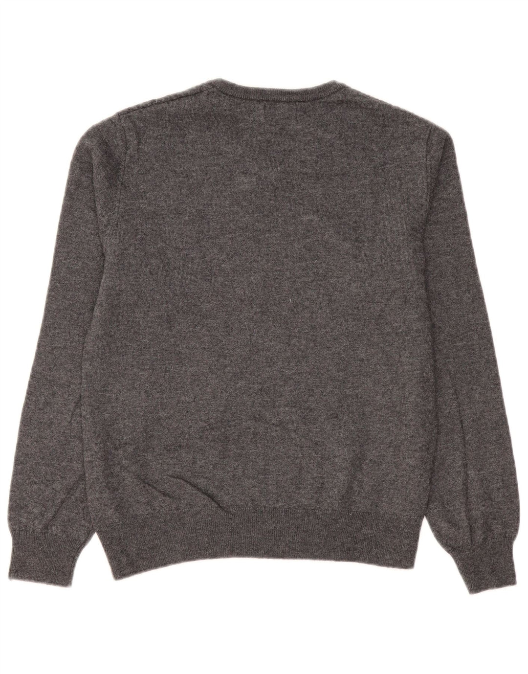 Kappa Mens V-Neck Jumper Sweater Small Grey Chevron Wool
