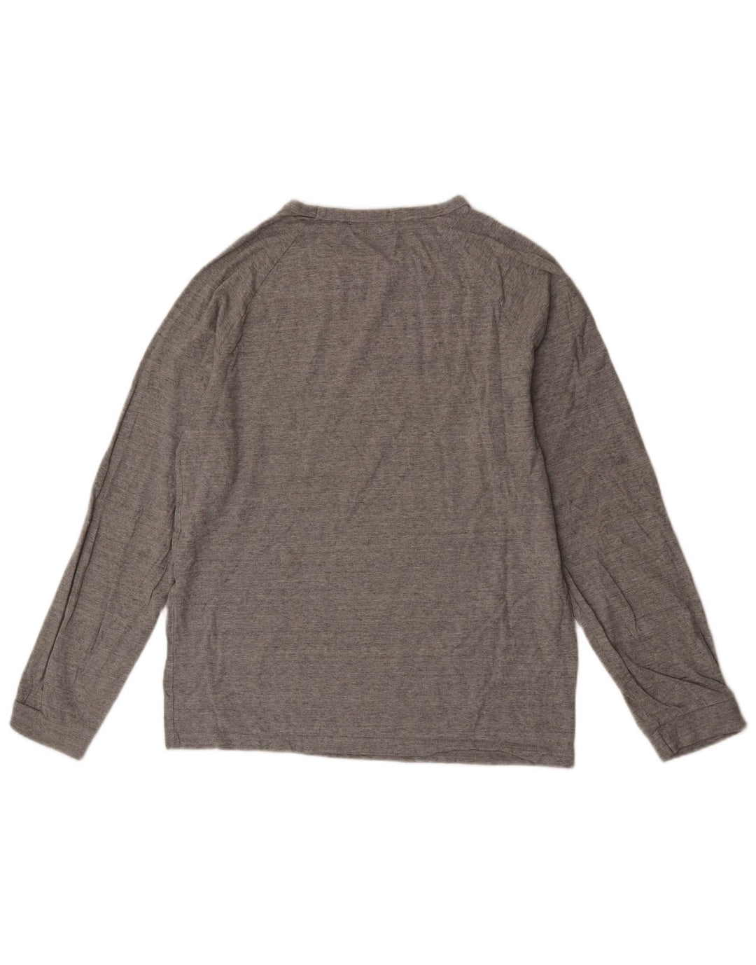 French Connection Top da uomo a maniche lunghe in cotone mélange grigio medio