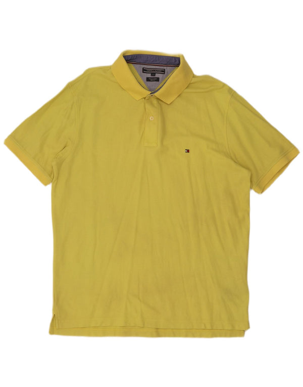 Tommy Hilfiger Ανδρικό πουκάμισο Polo Slim Fit 2XL κίτρινο βαμβακερό