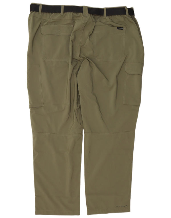 Pantaloni cargo dritti da uomo Columbia W54 L32 poliestere kaki