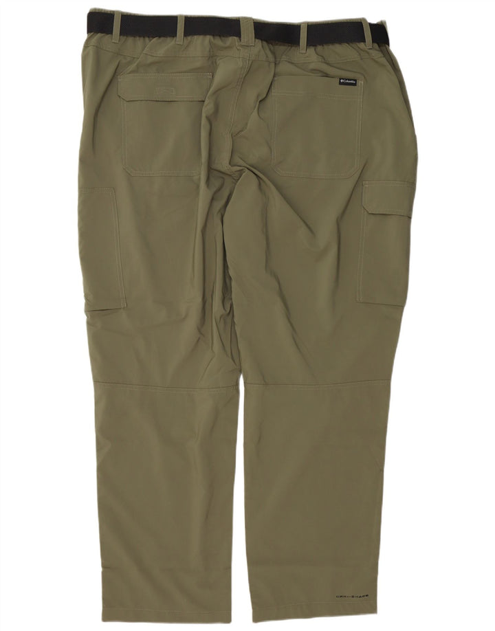 Columbia Mens Straight Cargo Trousers W54 L32 Khaki Polyester