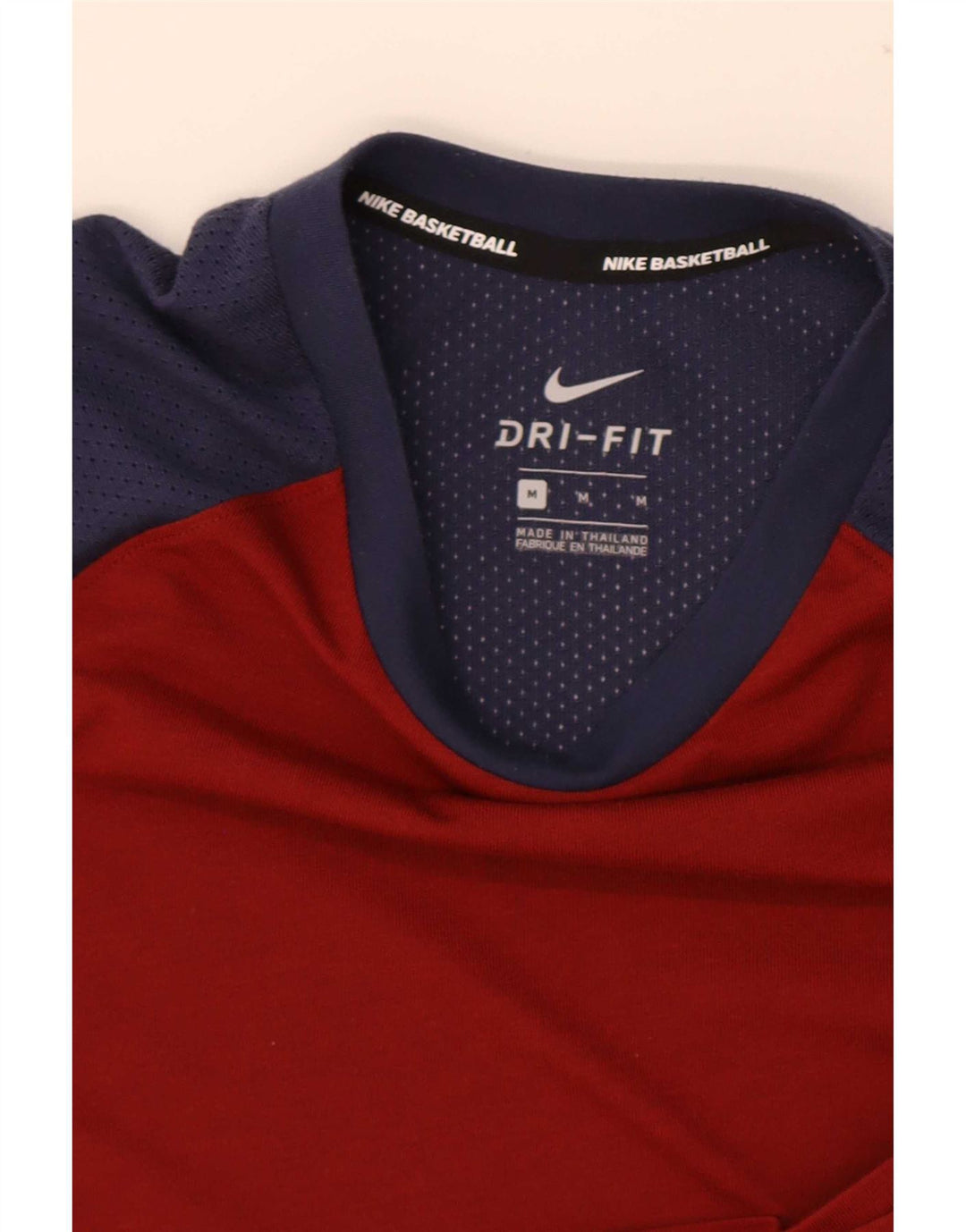 Nike Mens Dri Fit T-Shirt Top Medium Red Colourblock