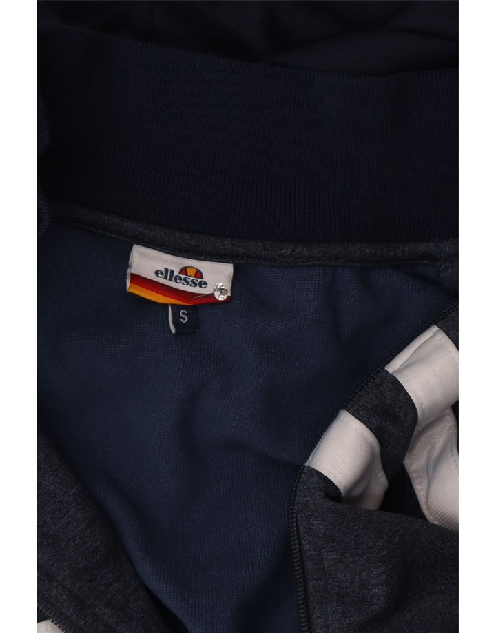 Maglione con cappuccio e zip da uomo Ellesse piccolo color block blu navy