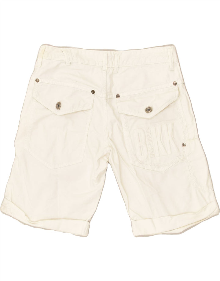 BIKKEMBERGS Womens Denim Shorts W31 Medium White Cotton | Vintage Bikkembergs | Thrift | Second-Hand Bikkembergs | Used Clothing | Messina Hembry 