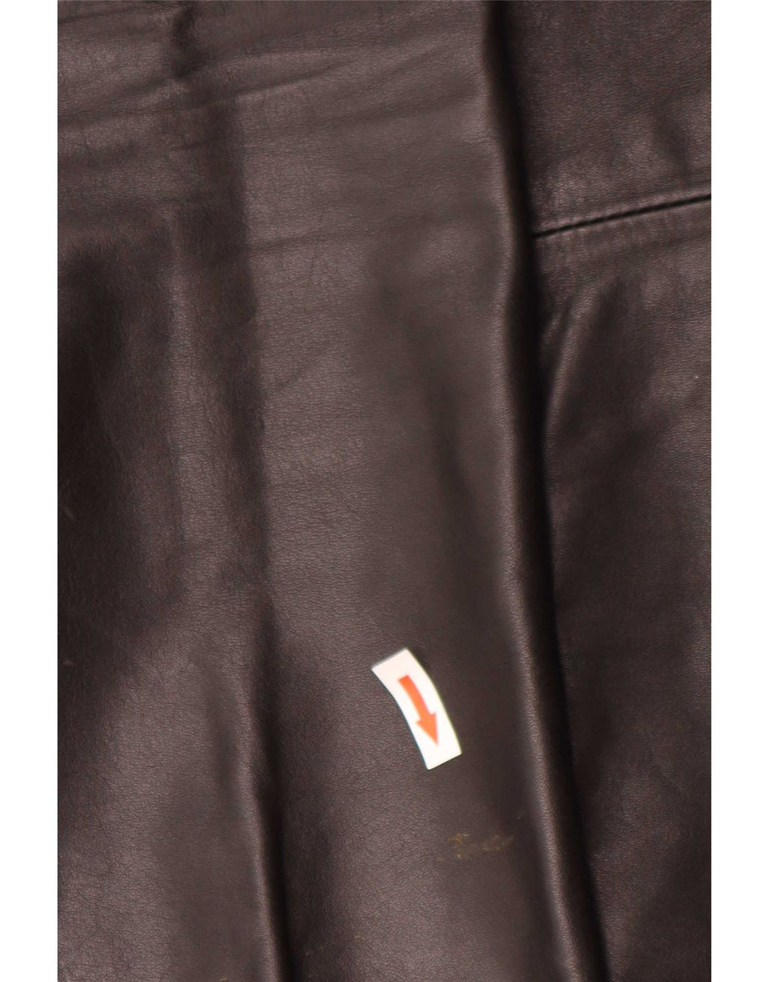 Vintage Mens Straight Leather Trousers W34 L32 Black