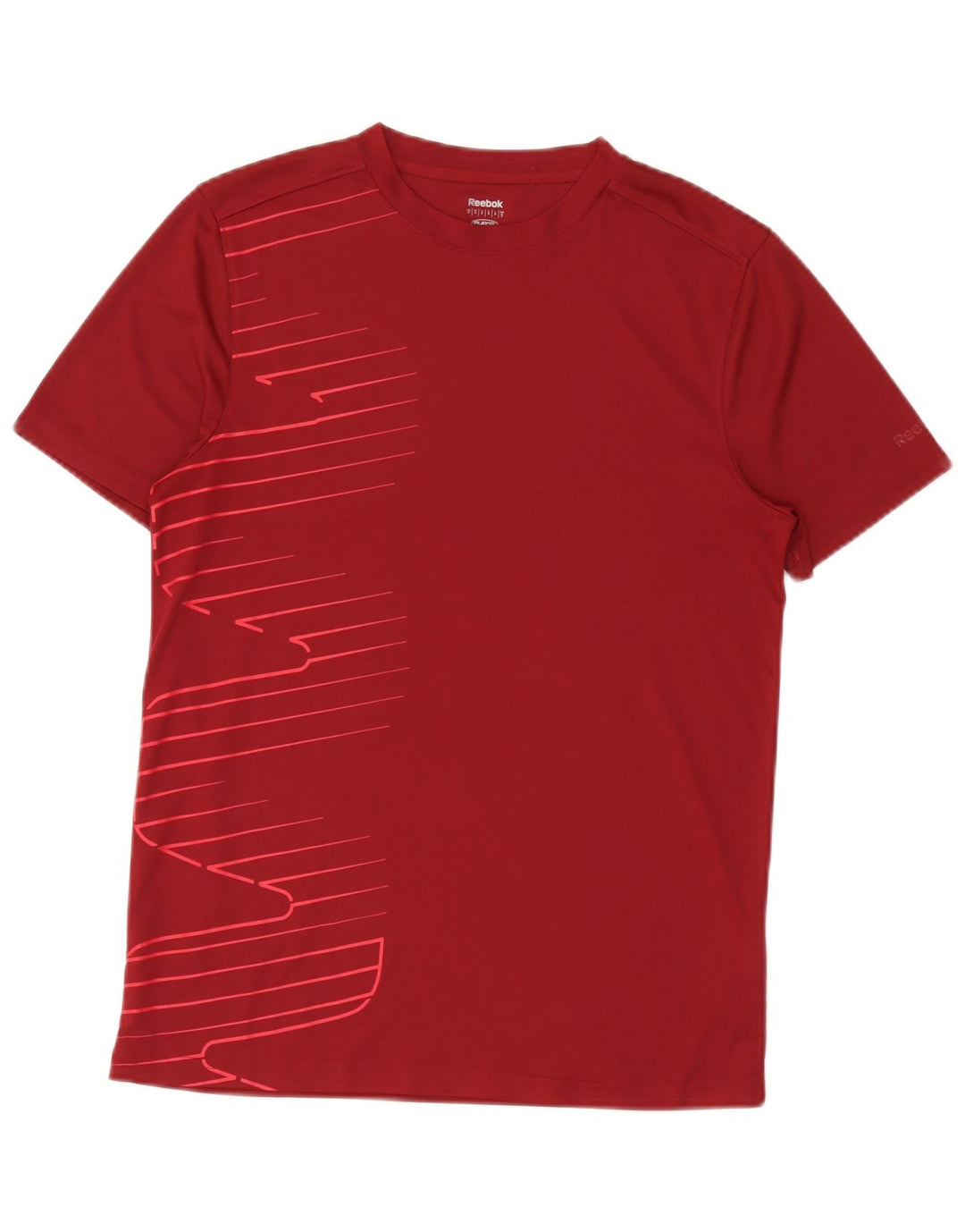Reebok T-Shirt Graphique Homme Petit Bordeaux Polyester