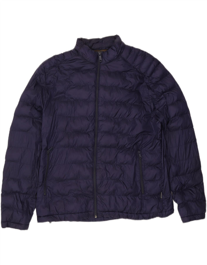 Męska ocieplana kurtka Zara UK 44 2XL Granatowy poliester