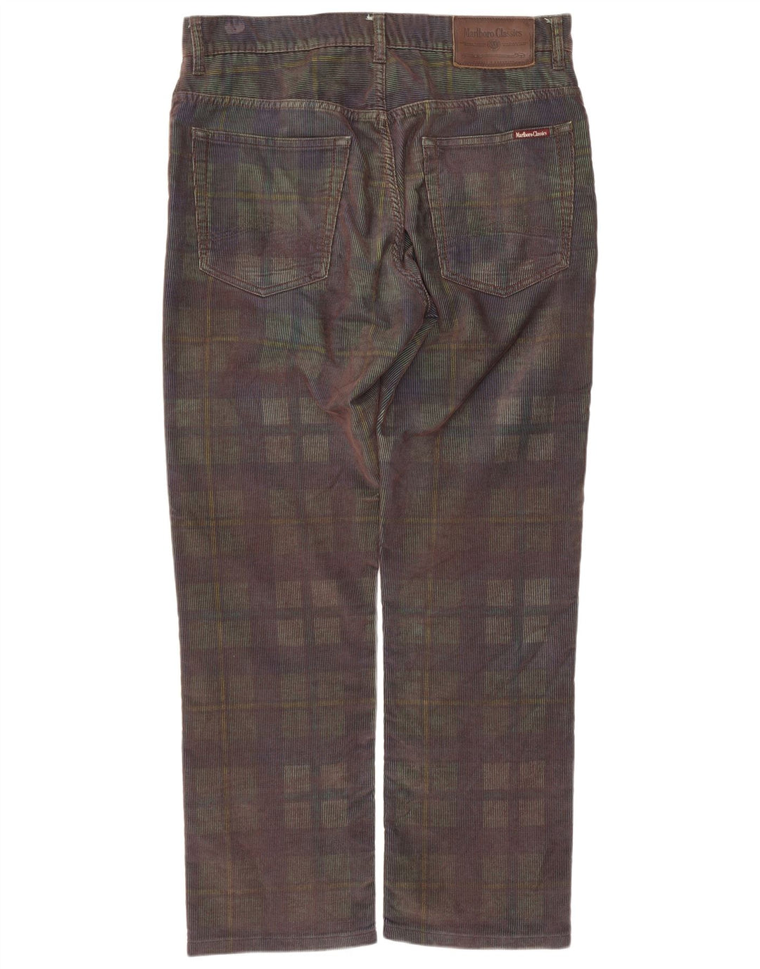 Marlboro Classics Mens Corduroy Trousers W34 L29 Multicoloured Check