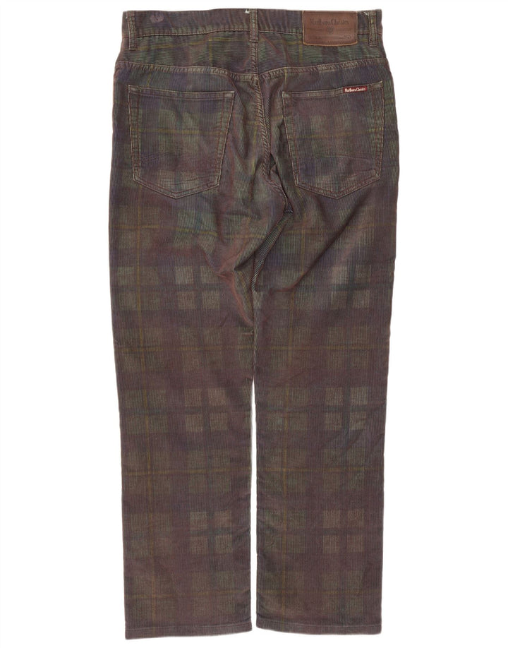 Marlboro Classics Mens Corduroy Trousers W34 L29 Multicoloured Check