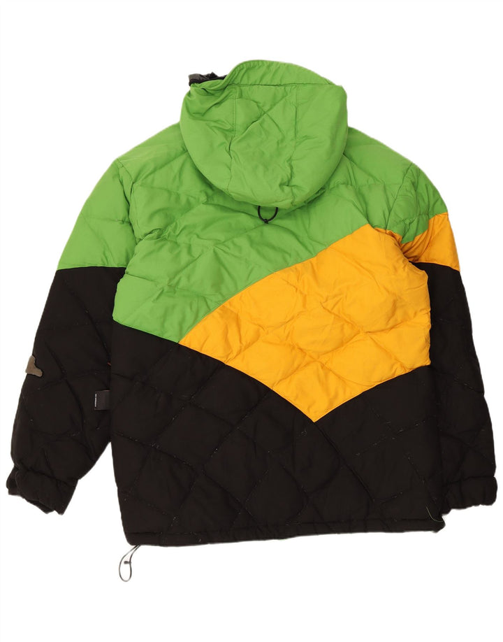 Quiksilver Mens Hooded Padded Jacket UK 36 Small Multicoloured Colourblock