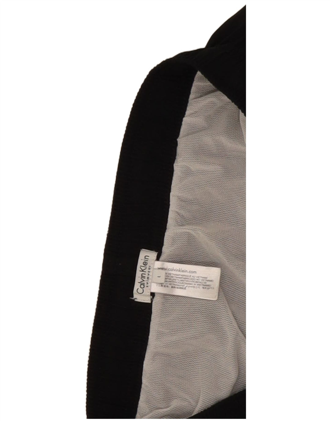 Calvin Klein Mens Graphic Swimming Shorts Large Black Colourblock Polyester