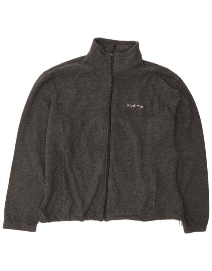 Columbia Mens Fleece Jacket UK 42 XL Grey Polyester