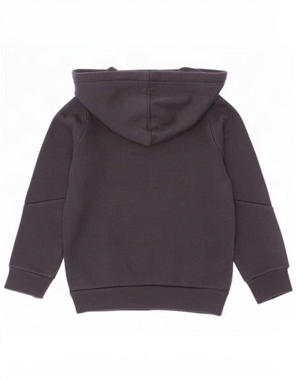 Adidas Boys MESSI Hoodie Jumper 5-6 Years Black Colourblock Cotton