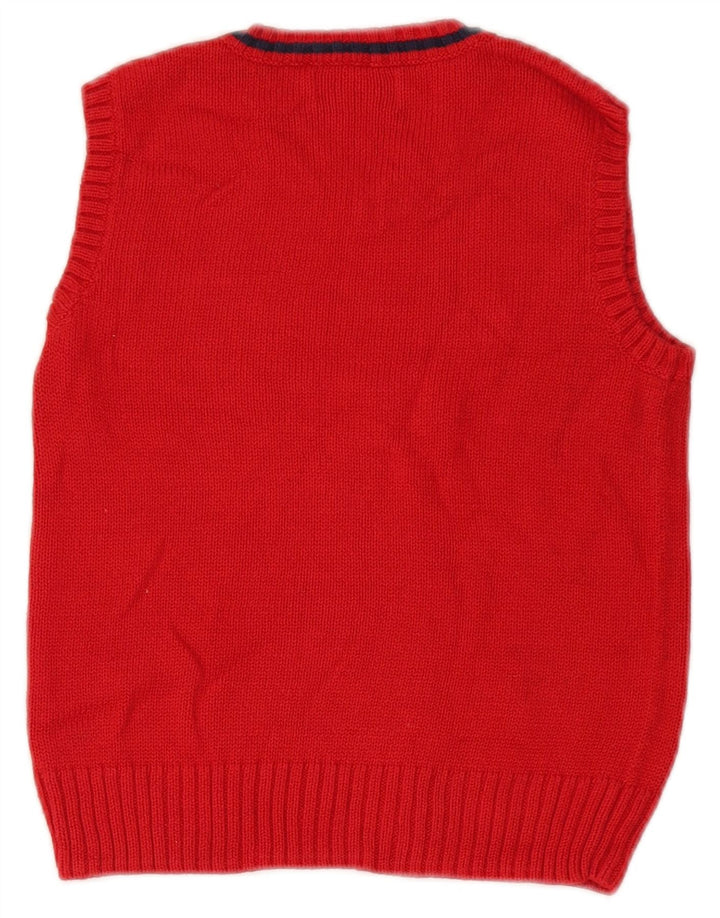 Chaps Girls Vest Tank Top 6-7 Years Red Cotton