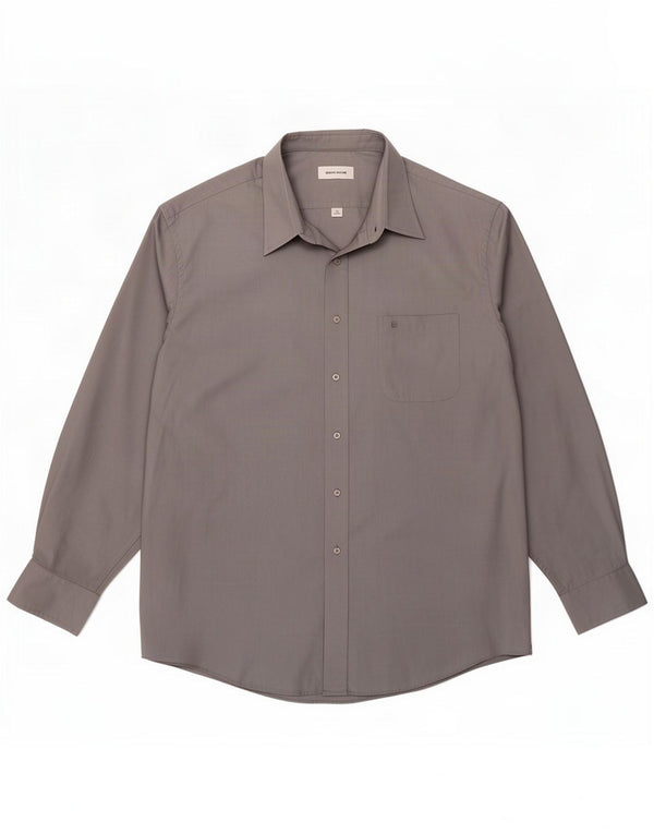 Pierre Cardin Mens Shirt Size 17 1/2 XL Grey Cotton