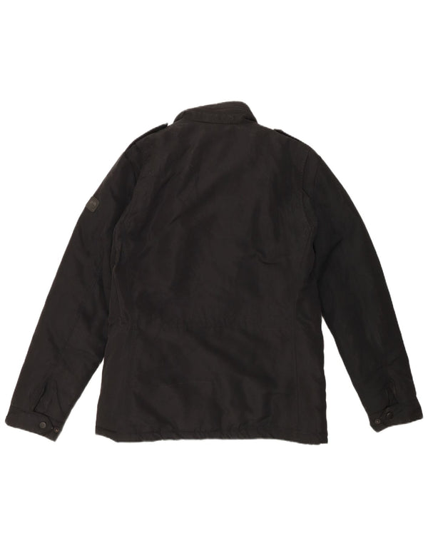 Liu Jo Mens Military Windbreaker Jacket UK 36 Small Black Polyester