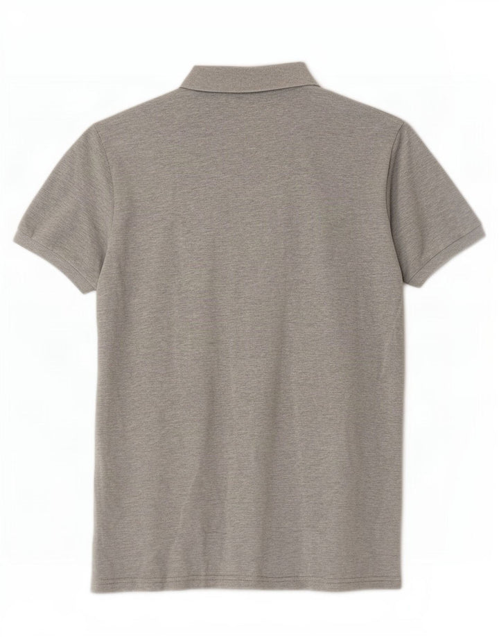 Lyle & Scott Mens Polo Shirt Medium Grey Flecked Cotton