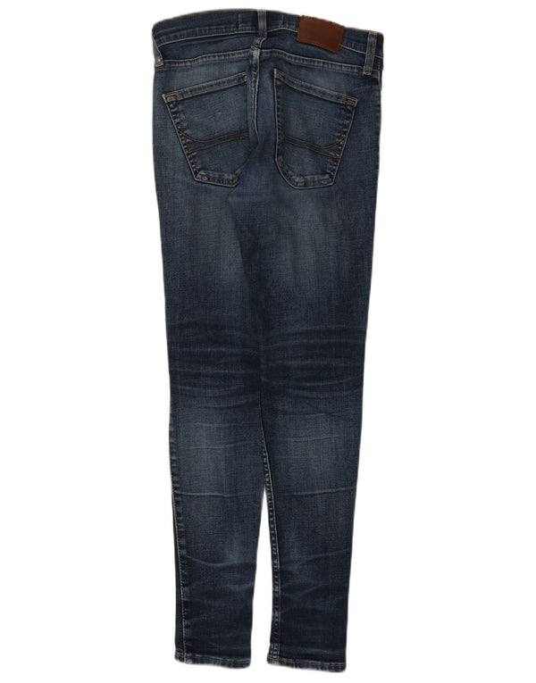 Hollister Damen Skinny Jeans W30 L30 Marineblau Baumwolle