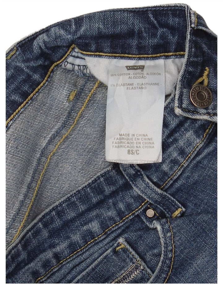 Jeans slim da donna a vita media Levi's US 8 medio W28 L28 cotone blu