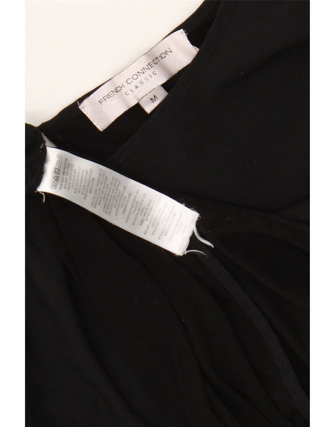 French Connection Womens 3/4 Sleeve Blouse Top UK 12 Medium Black Polyester