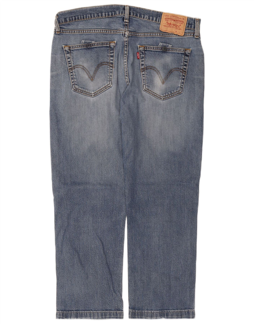 Męskie proste dżinsy LEVI'S W38 L27 Niebieskie bawełniane