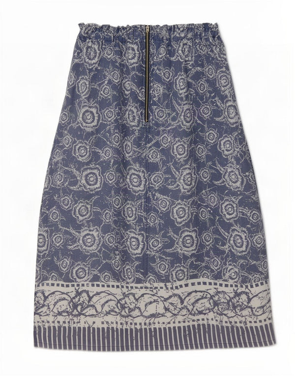 Murphy & Nye Damen Midirock Medium W31 Blau geblümte Baumwolle