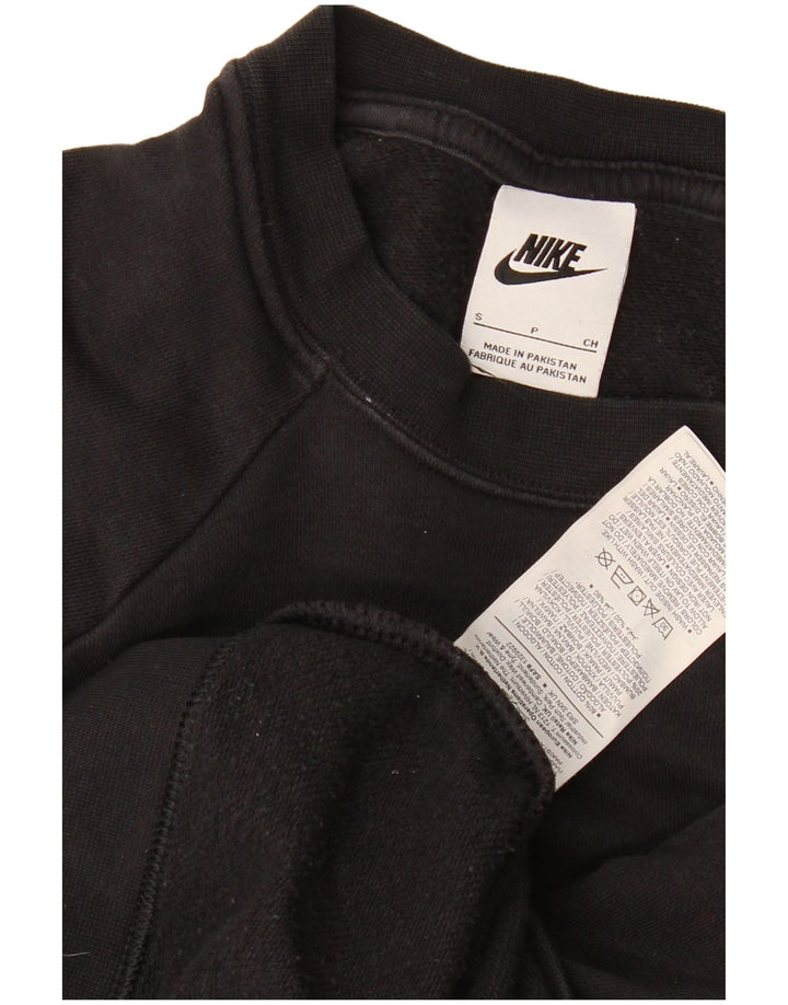 Nike Womens Oversized Sweatshirt Jumper UK 10 Small Black Cotton