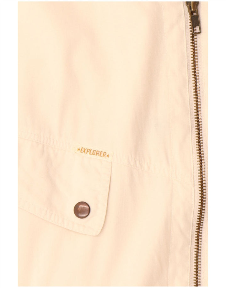 Explorer Mens Utility Gilet UK 38 Medium Off White Cotton