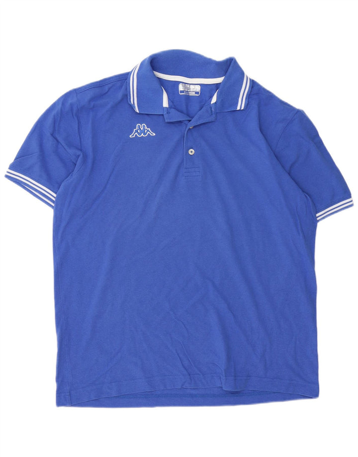 Kappa Mens Polo Shirt XL Blue Cotton
