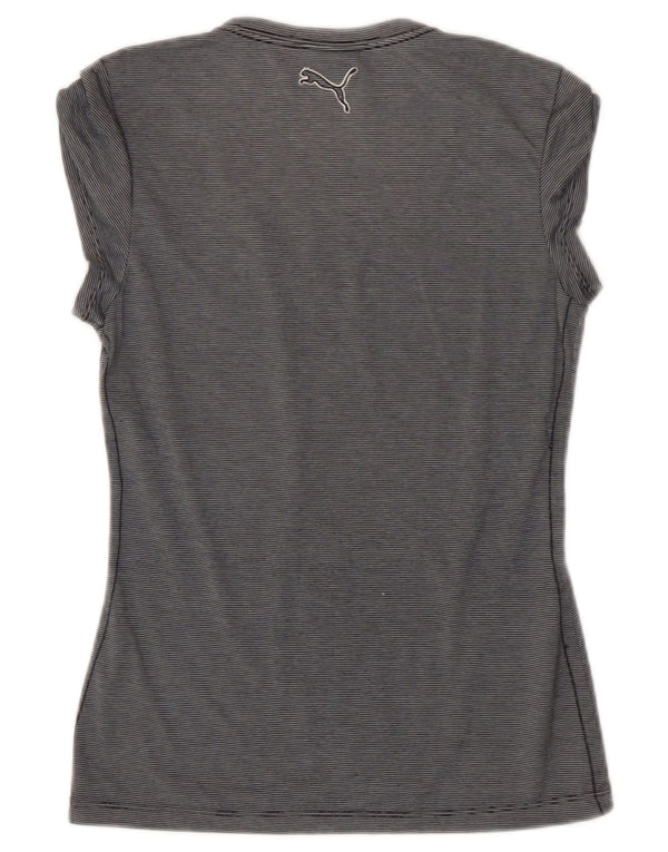 Γυναικείο γραφικό μπλουζάκι Puma Top UK 8 Small Navy Blue ριγέ