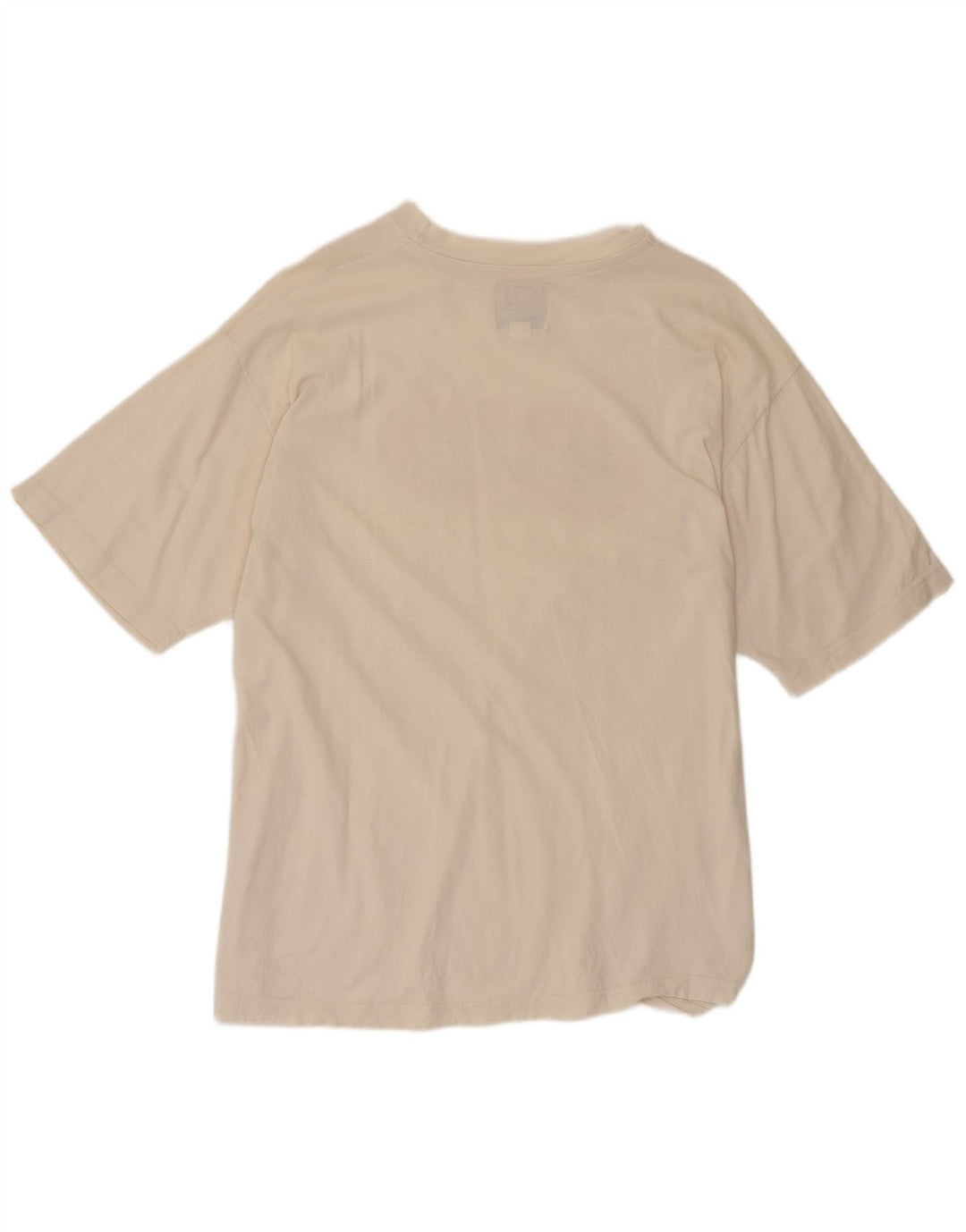 PEPE Jeans Mens Graphic T-Shirt Top Medium Off White Cotton