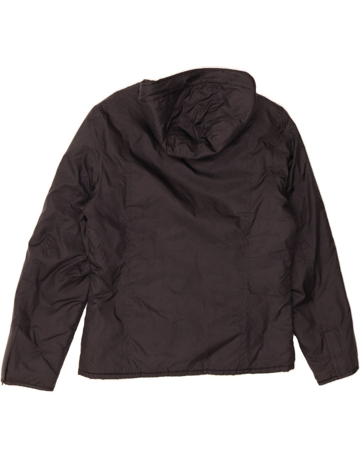 WRANGLER Womens Hooded Windbreaker Jacket UK 16 Large Black Polyamide Vintage Wrangler and Second-Hand Wrangler from Messina Hembry 