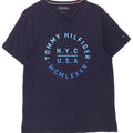 Tricou grafic pentru bărbați Tommy Hilfiger Top Mediu Bleumarin