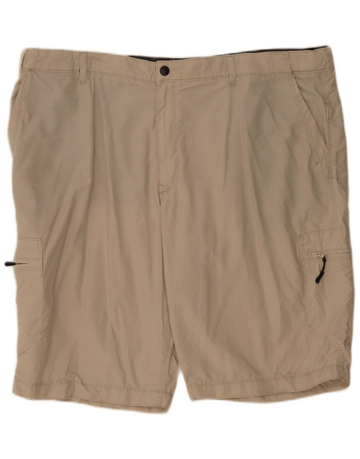 Marks & Spencer Mens Cargo Shorts W44 2XL Beige Cotton