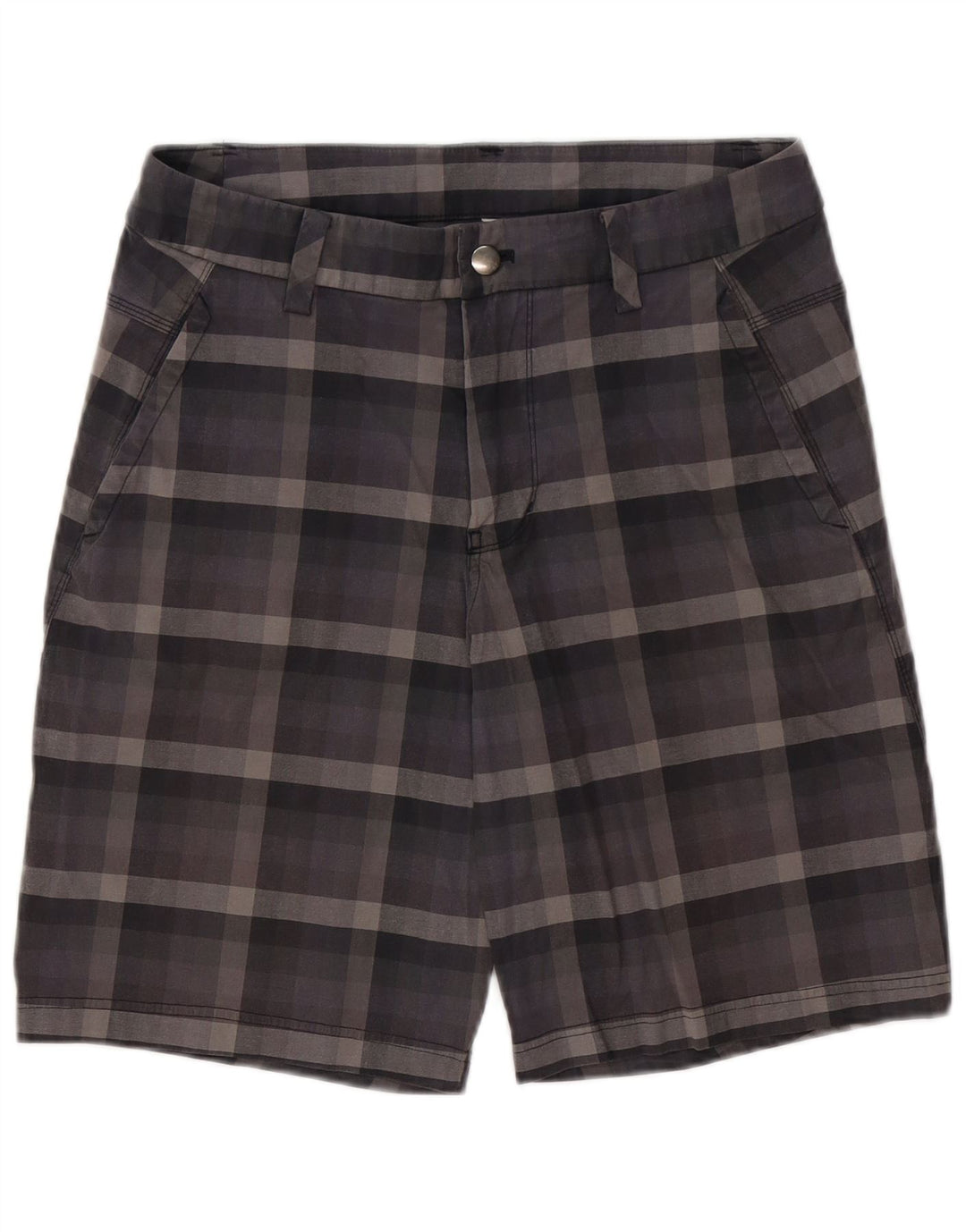Lululemon Mens Chino Shorts W32 Large Grey Check Cotton