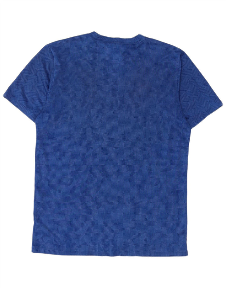Adidas Womens Climalite T-Shirt Top Small Blue Geometric Polyester