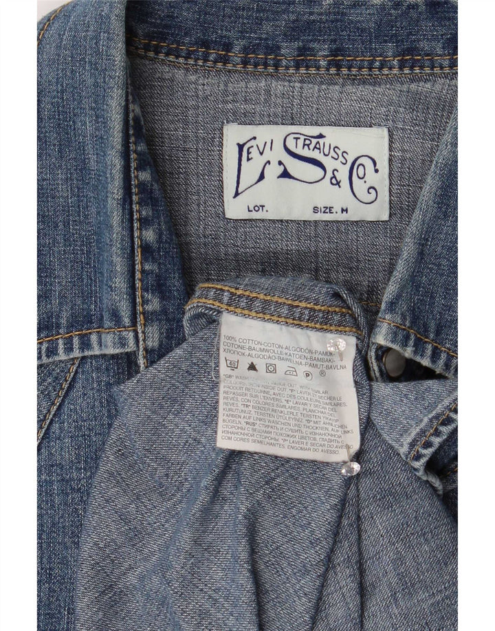 Levi's Mens Western Denim Shirt Medium Blue Cotton
