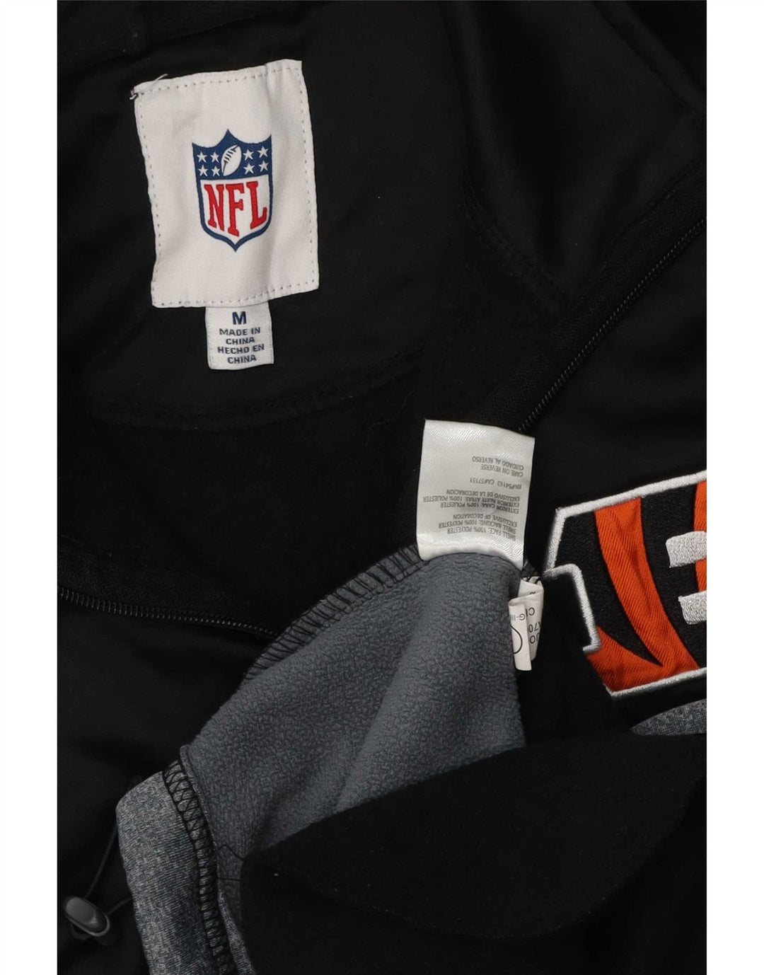 NFL Mens Cincinnati Bengals Graphic Sweatshirt Jumper Medium Black