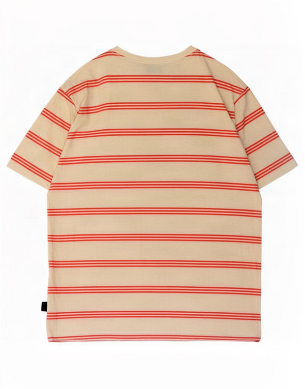 Patagonia T-shirt da uomo Top grande in cotone a righe gialle