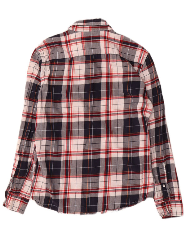 Camisa Jack Wills Hombre Slim Fit Algodón A Cuadros Azul Marino Pequeño