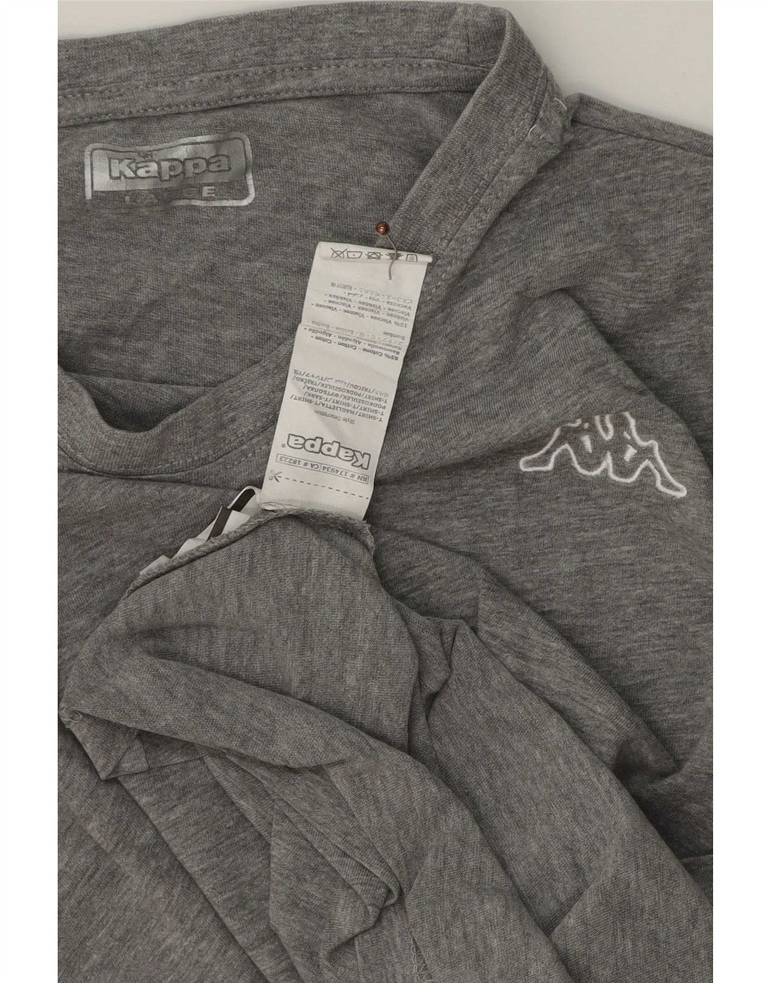 T-shirt uomo Kappa Top Large in cotone grigio