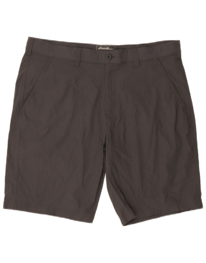 Eddie Bauer Mens Chino Shorts W38 XL Grey Nylon
