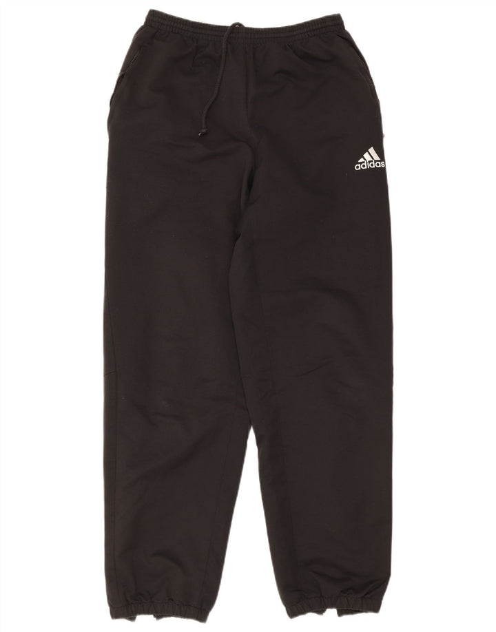 Adidas Boys Tracksuit Trousers 15-16 Years Black Polyester