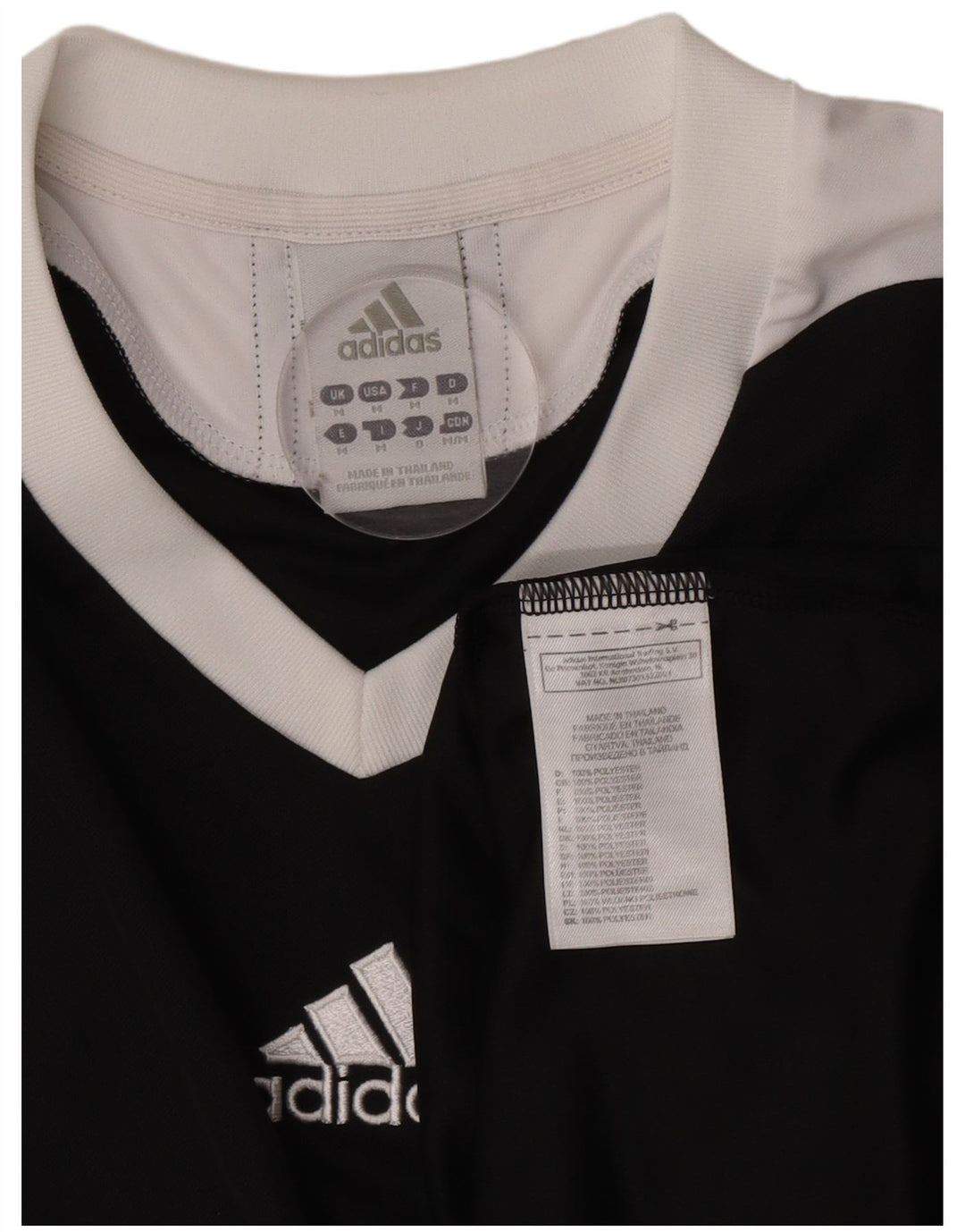 Adidas Mens Climalite T-Shirt Top Medium Black Colourblock Polyester