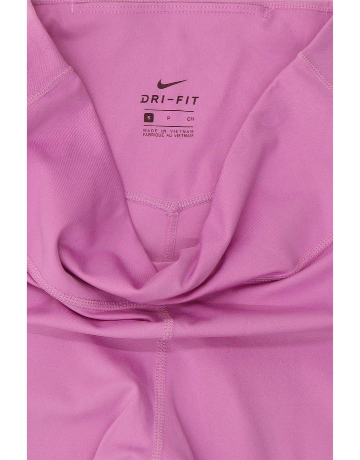 Nike Womens Dri Fit Graphic Leggings UK 8 Small Pink