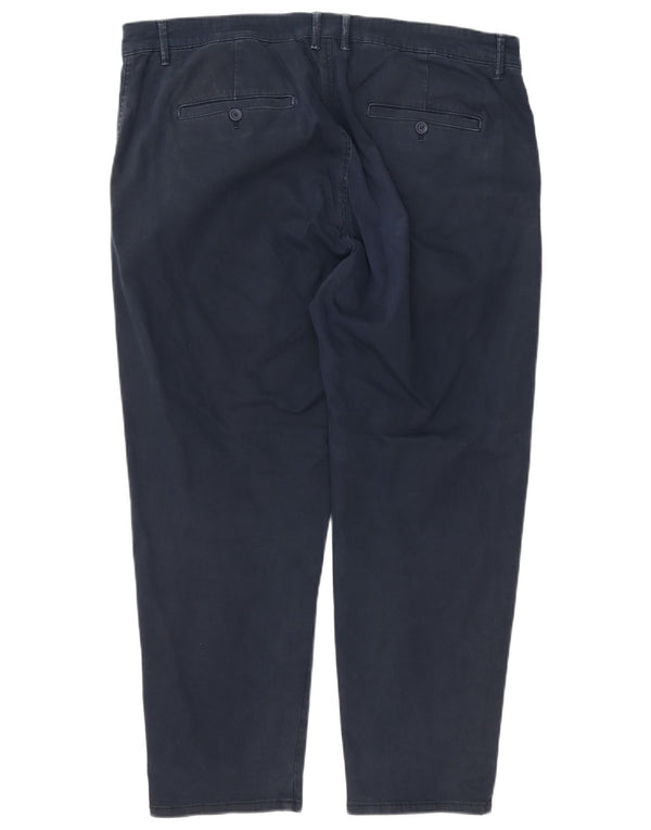 Zara Mens Pegged Chino nadrág EU 44 Large W34 L28 Navy Blue